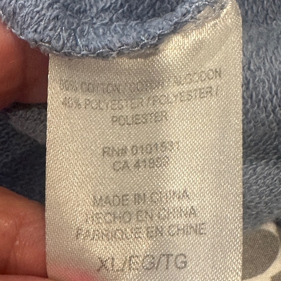 Dodge Charger Women's sz XL Blue Cropped Distressed Sweatshirt Retro 70s - Picture 5 of 9